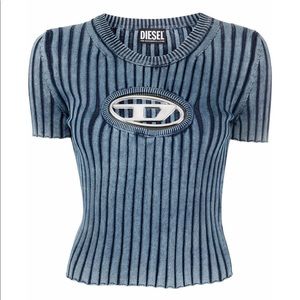 Diesel logo-plaque shirt